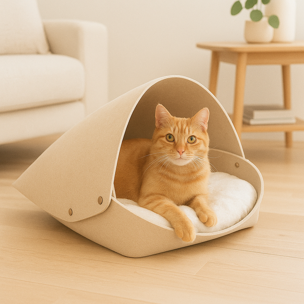 Pysinożek™ | Budka Filcowa Premium dla Kota