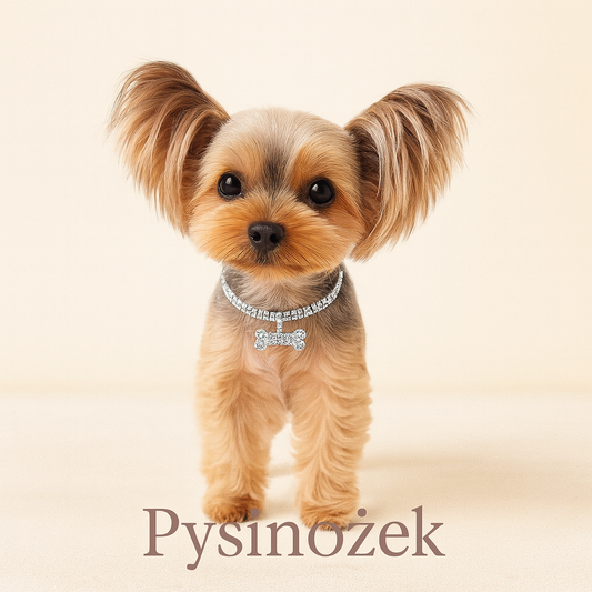 Pysinożek™ | Kryształowa Obojka dla Psa i Kota – Luksusowa Biżuteria
