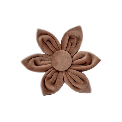 Pysinożek™ | Zestaw Light Coffee Velvet – szelki, smycz, obroża i kokarda dla psa i kota