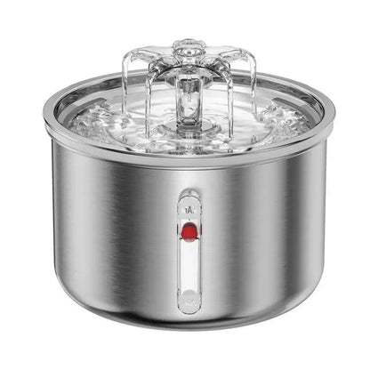 Pysinożek™ | Fontanna ze stali nierdzewnej 2 L – automatyczne poidełko dla kota i psa