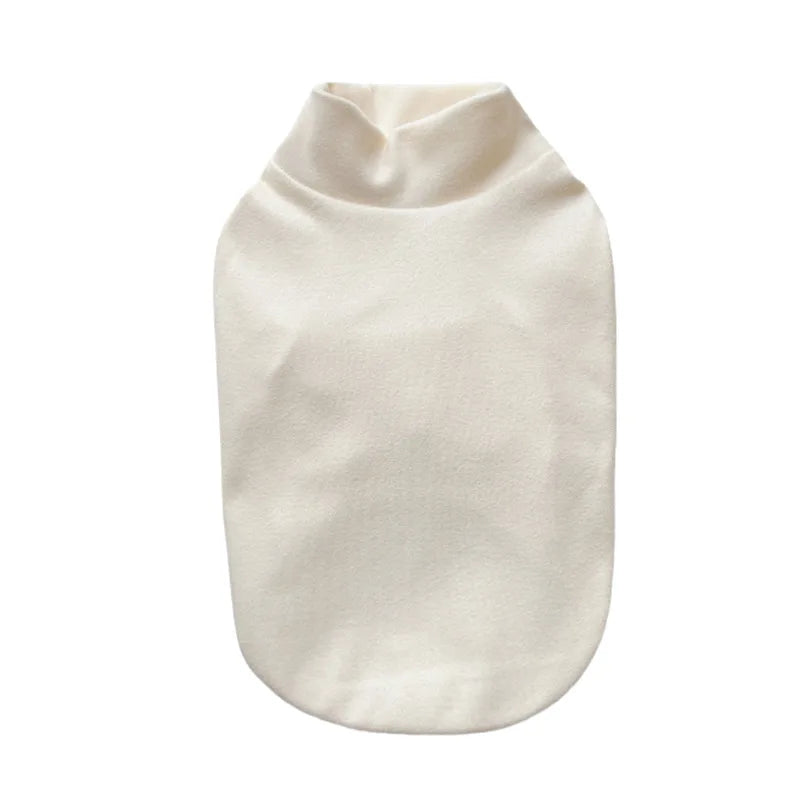 Pysinożek™ | Aksamitna bluza „Velvet Stripe” dla psa i kota – jesień/zima, ciepła, haftowana, skandynawski beż