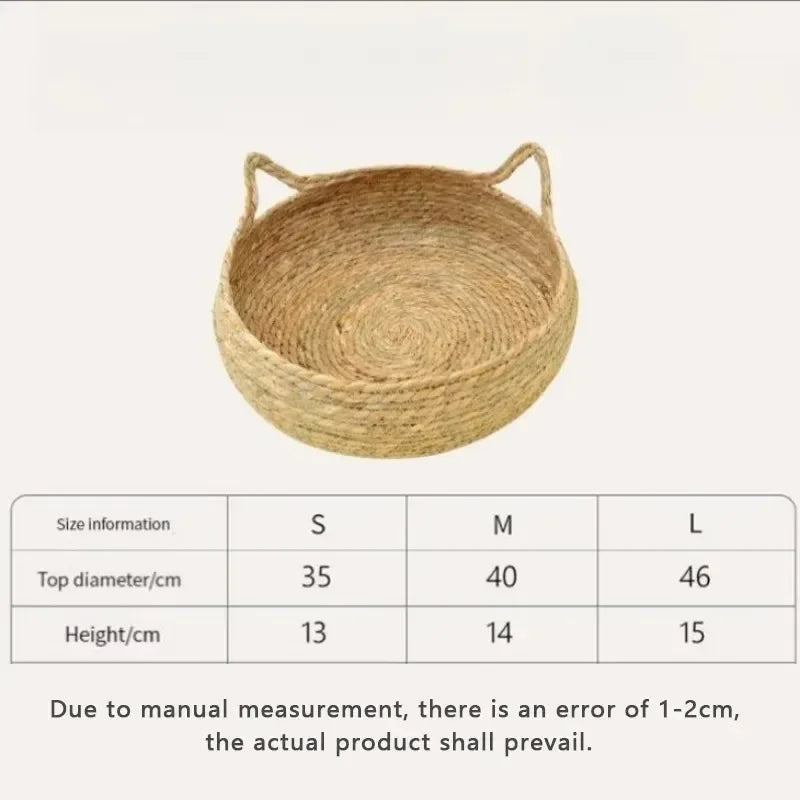 Pysinożek™ | Legowisko Wiklinowe Premium dla Kota